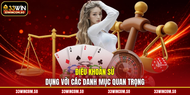 Điều khoản sử dụng với các danh mục quan trọng